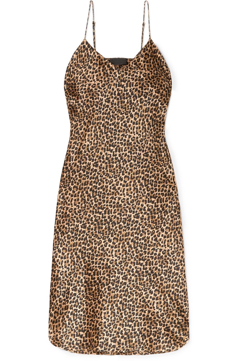 Leopard-Print Silk-Satin Dress