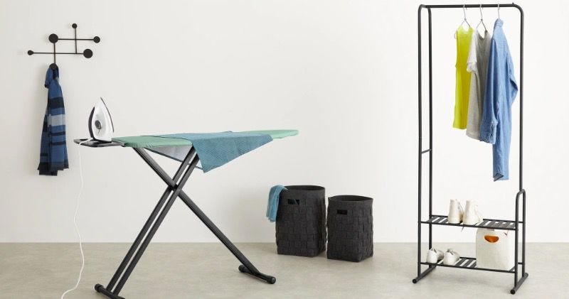 Kane Steel Garment & Storage Rack, Black