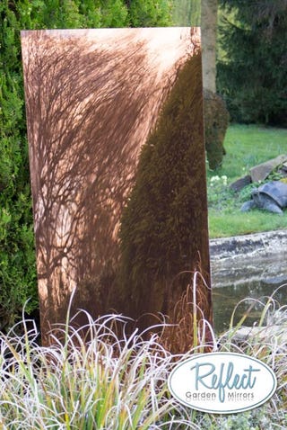 6ft x 2ft Large Bronze Garden Mirror