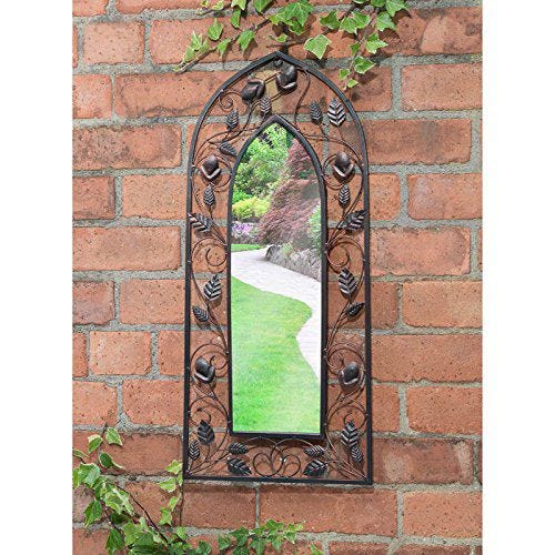 ChoicefullBargain Enchanted Metal Frame Arched Garden Mirror