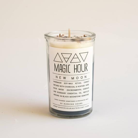 New Moon Ritual Candle