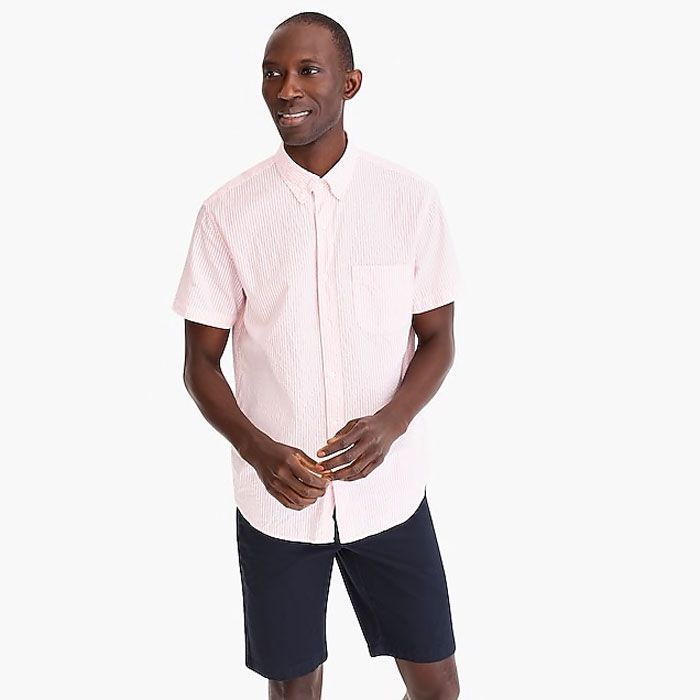 Mens Casual Shirts Fashion Classic Men Short Sleeve Man Shirt in Summer Brown 