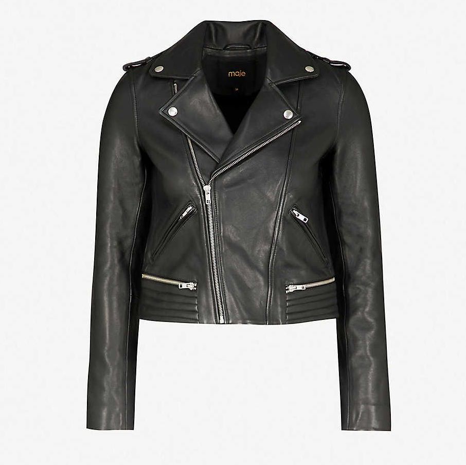 Maje leather biker jacket