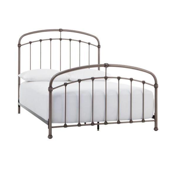 Cloverly Pewter Metal Queen Bed