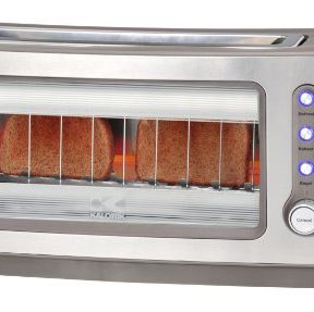 toaster with glass sides