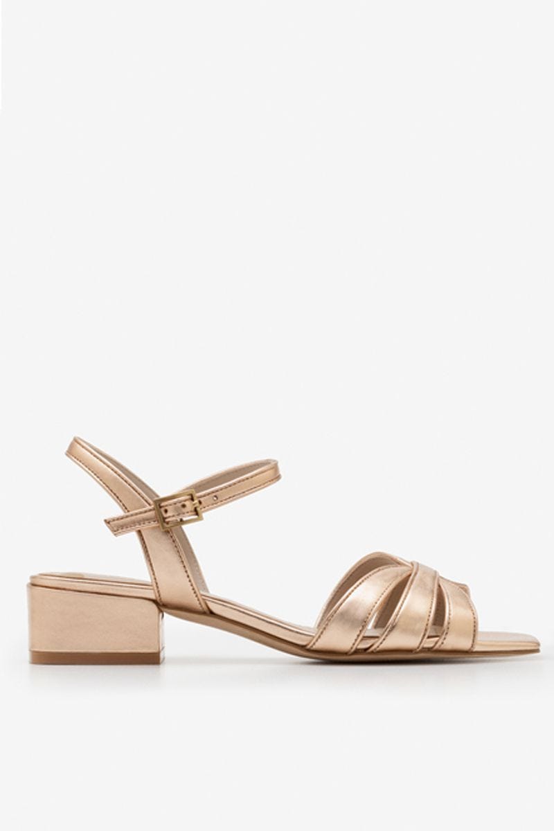 Nerissa Sandals - Rose Gold Metallic