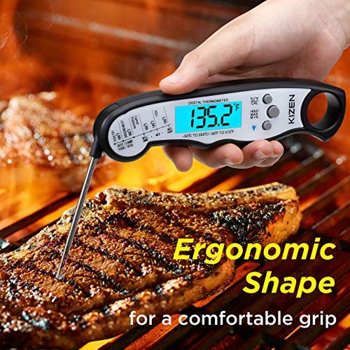 Habor Instant Read Meat Thermometer for Kitchen, Waterproof Magnet Digital  Food Thermometer for Outdoor Cooking, Backlight LCD, 4.6 Long Probe, Grill Thermometer  Auto Off for BBQ Grill Coffee Milk 