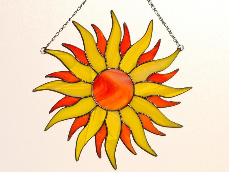 Sunflower Suncatcher Series for Garden Mobile Decorate Window Suncatcher Craft for Children love Diy Stained Glass Panel Hanging Ornament Sun Catcher LS1076 18 * 10 CM 