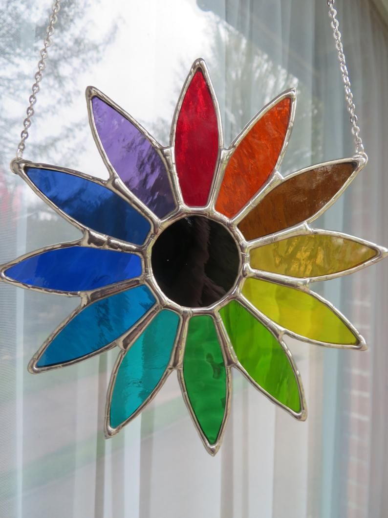  Rainbow Flower Suncatcher