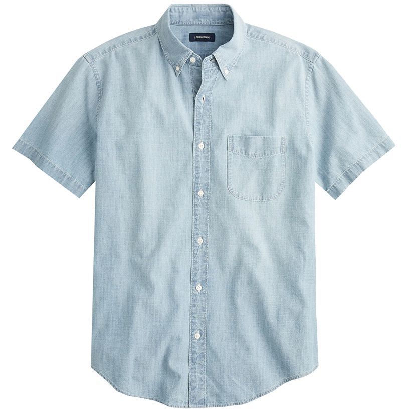 indigo denim shirt men's short sleeve