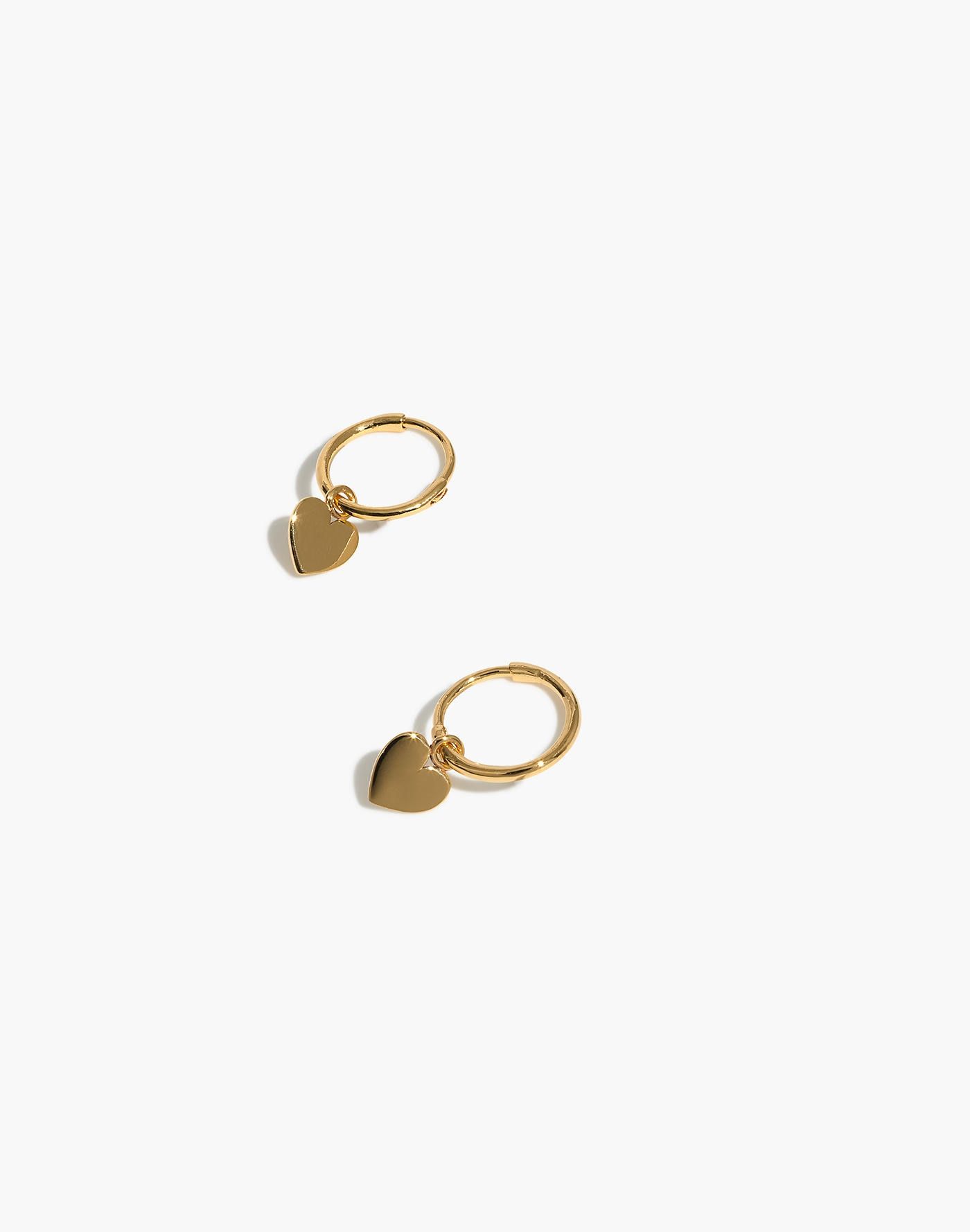 Gold Charm Hoop Earrings