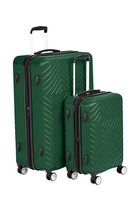 green luggage