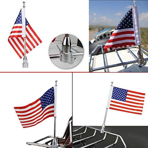 Fade-Resistant American Flag with Flag Pole Mount