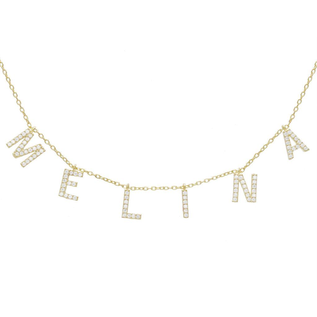 Adina's jewels clearance block name necklace