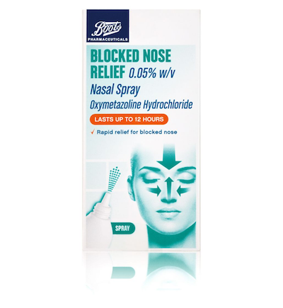 Boots Pharmaceuticals Blocked Nose Relief Nasal Spray - 22 ml