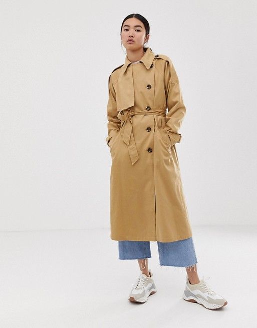 asos design boyfriend trench coat