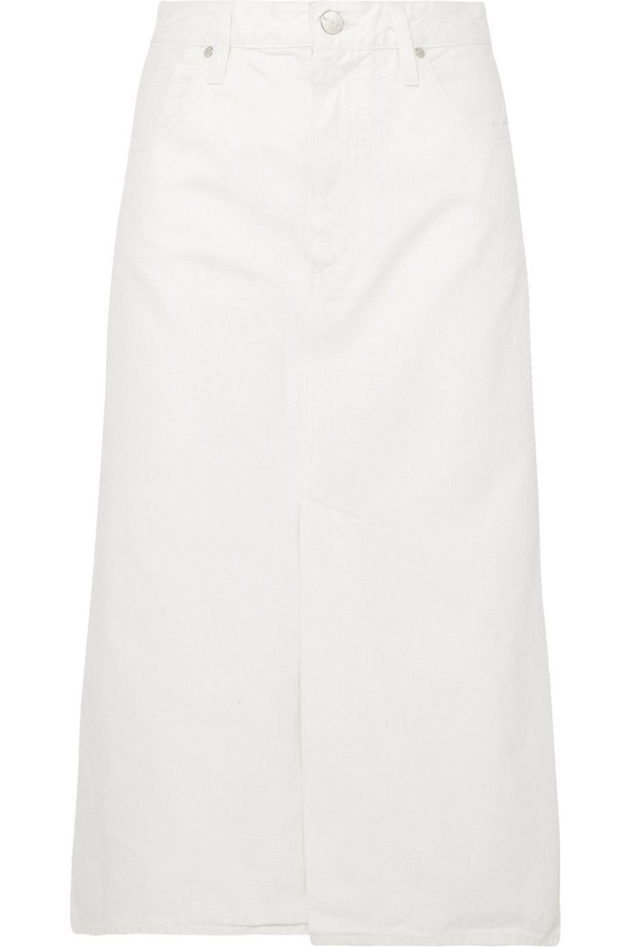 long white denim skirt