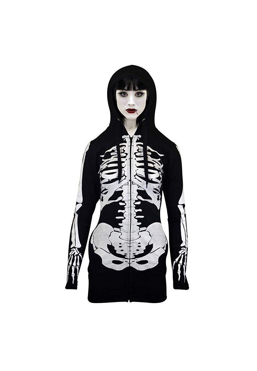 halloween skeleton knitted jumper dress