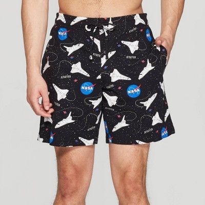 Apollo 11 Moon Landing 50th Anniversary 1969-2019 Mens Swim Trunks Bathing Suit Beach Shorts