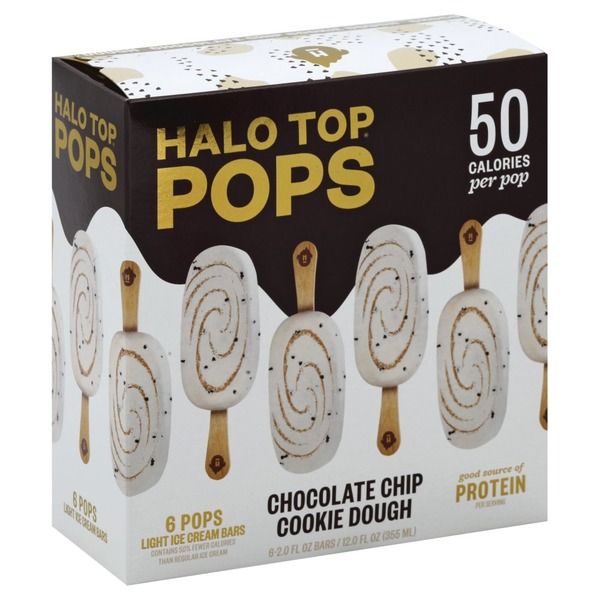 Halo Top Chocolate Chip Cookie Dough Light Ice Cream Bars