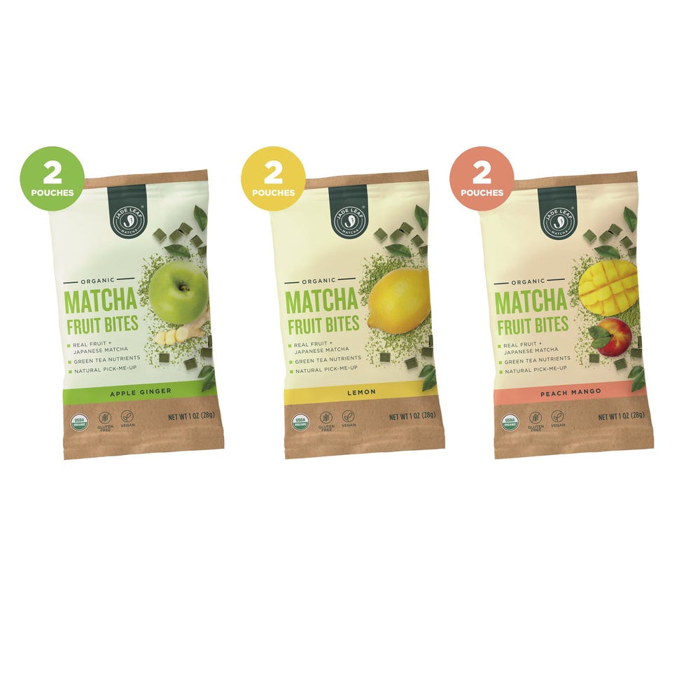 Matcha Fruit Bites -  Single Serve Pouches - Variety Pack