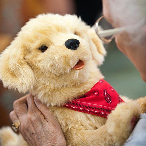 Lifelike ,realistic Dog That Breathe,labradoodle Collie,interactive  Companion Pet,gift for Dementia Patients, Elderly,seniors,adults,kids 