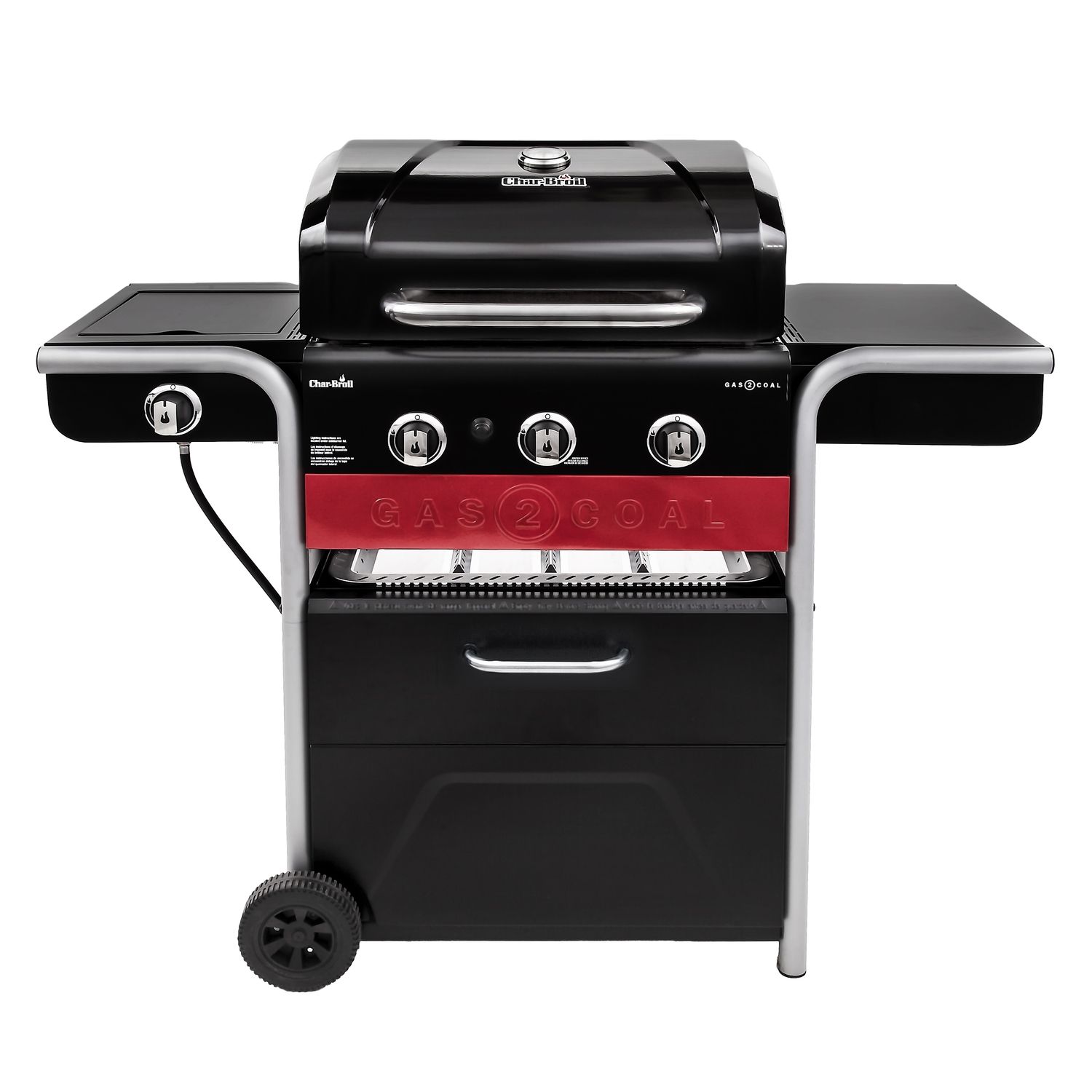 charcoal grill with gas starter