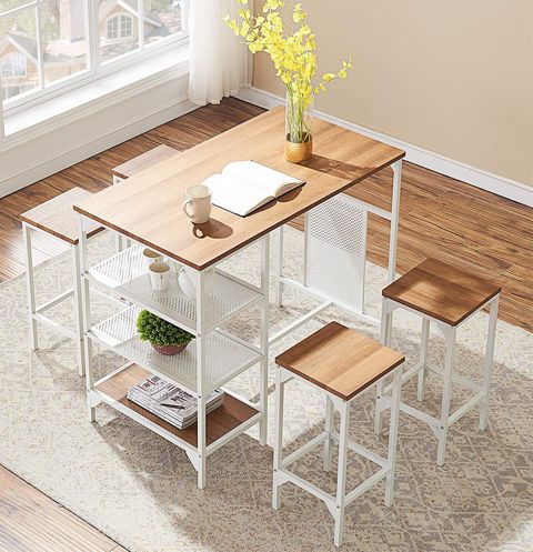 Best Dining Sets For Small Spaces, Pub Table With Shelves