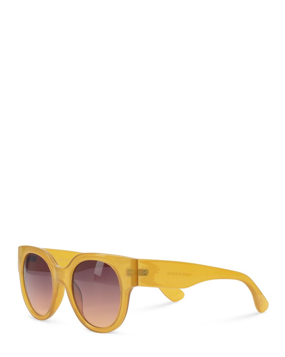 Preppy Round Yellow Sunglasses