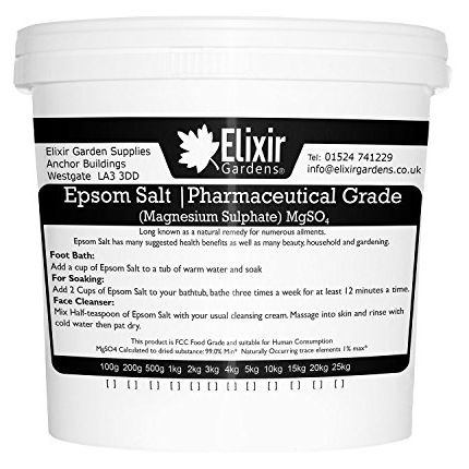 Elixir Gardens Epsom Salt (Pharmaceutical Grade) 1kg Supplied in Tub