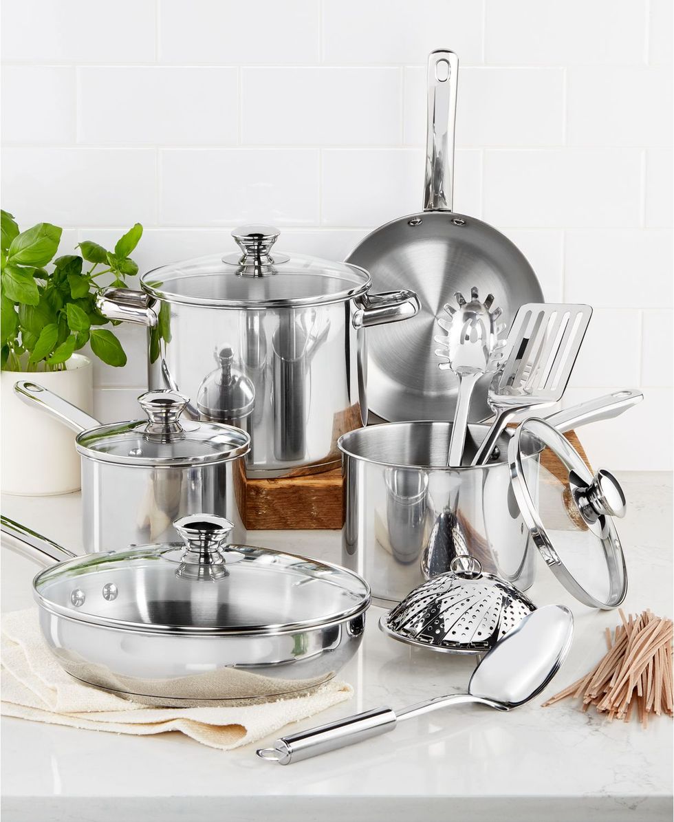 KitchenAid 10-pc. Stainless Steel Cookware Set, Color: Silver - JCPenney