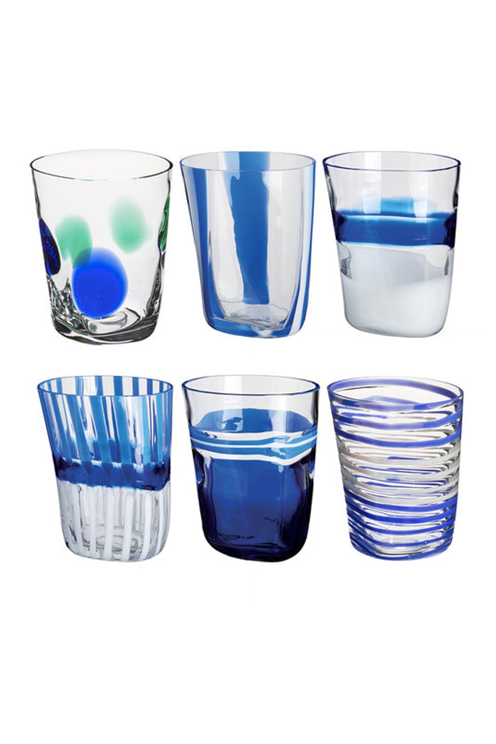 Bora Set of 6 Blue Glasses N. 1