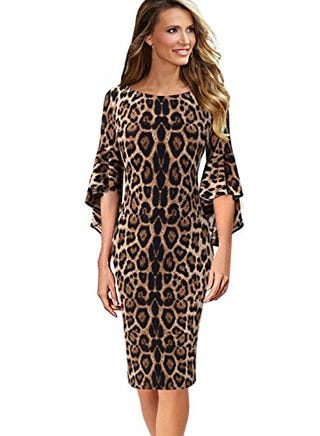 rochie cu imprimeu Leopard