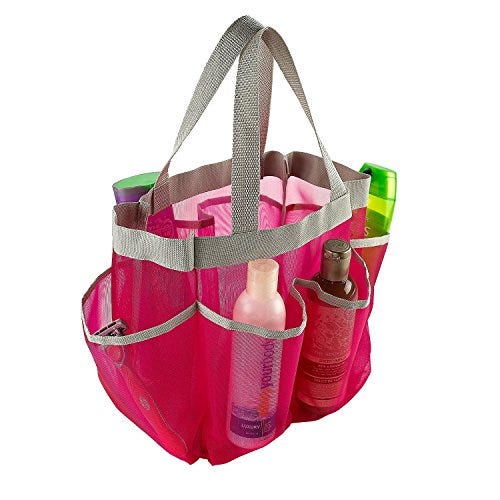 Multi-pocket Mesh Shower Caddy Tote Bag Hanging Portable Toiletry