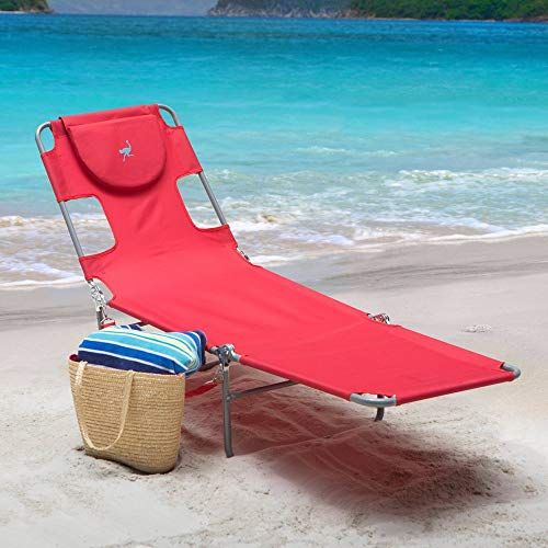 sun lounger with reading hole
