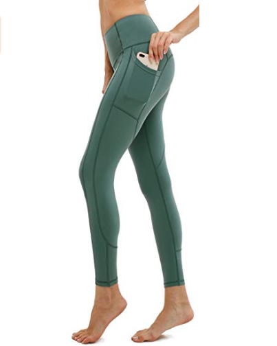 CANOAN Tropical Army Green Anti Cellulite Leggings - TIGHTBUNZ