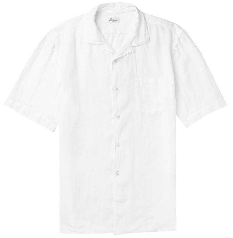 Hartford Camp-Collar Linen Shirt