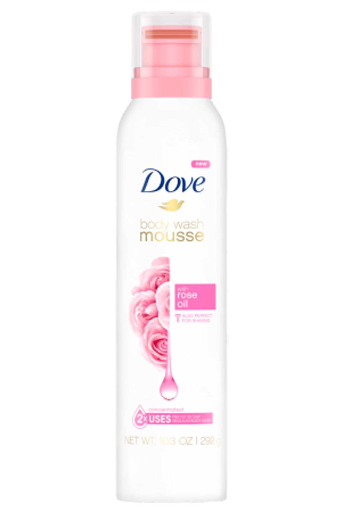 Dove Body Wash Mousse with Rose Oil