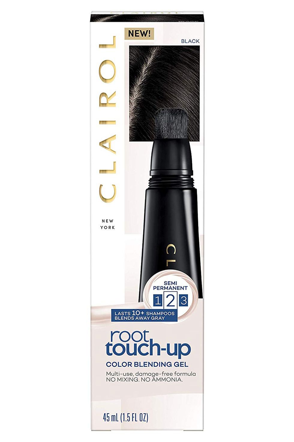 Clairol Root Touch-up, Color Blend Gel 2 Black, 2Count