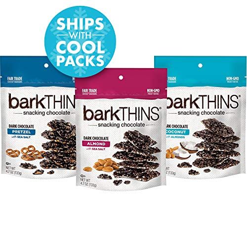 barkTHINS Dark Chocolate Snack Variety Pack, 3 Count
