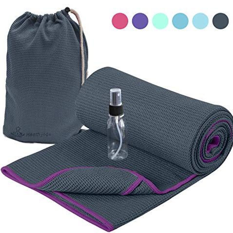 Yoga Towel by Youphoria (24x72) - Yoga Mat Towel to Improve Your Grip in  Hot Yoga - Perfect Microfiber Bikram Hot Yoga Towels - Non Slip and