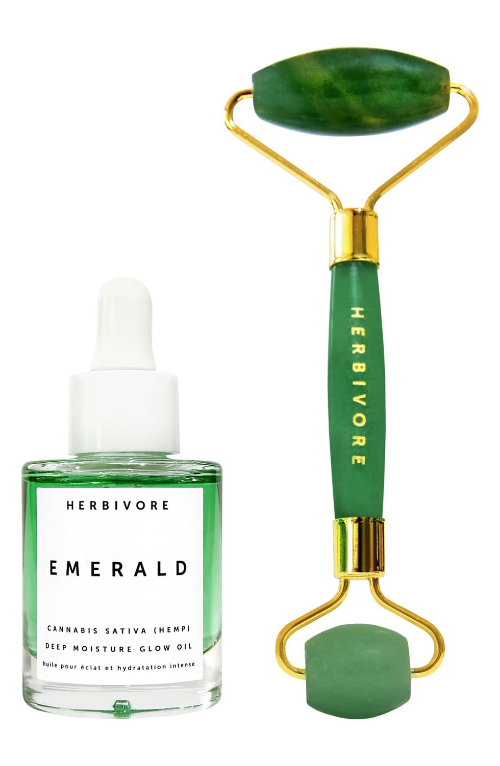 Emerald Oil + Jade Roller Glow Ritual Duo