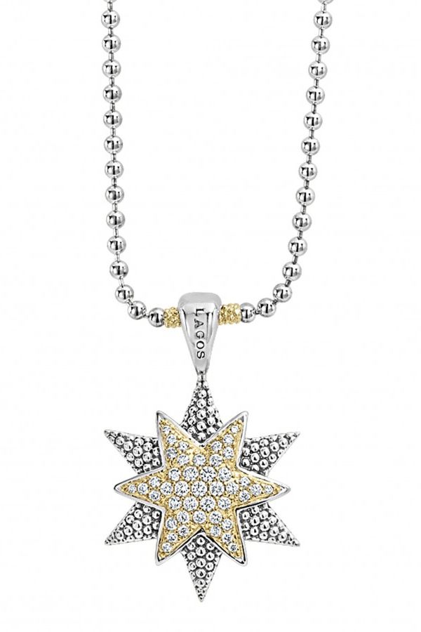 North Star Diamond Pendant Necklace