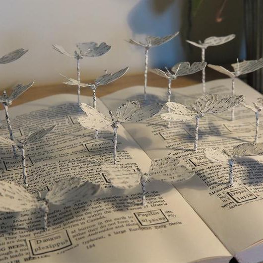 RESERVED* for Etsy Design Awards - Butterfly Entomology, Book Arts Paper Sculpture