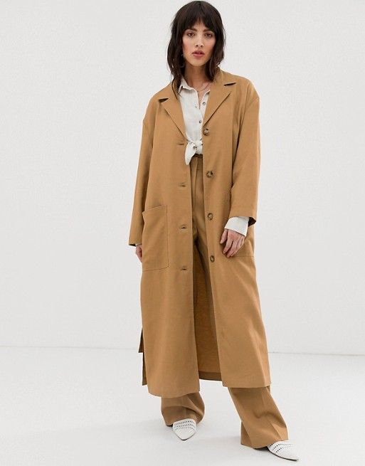 Tf025 Brown Trench Coat Women S Fashion Clothes Outerwear