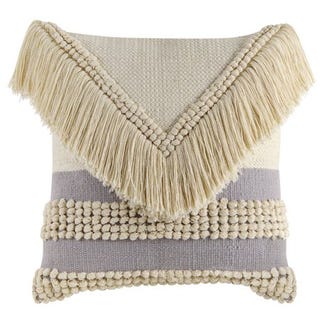 Fringed Loop Throw Pillow