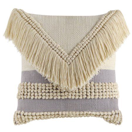 Fringed Loop Throw Pillow