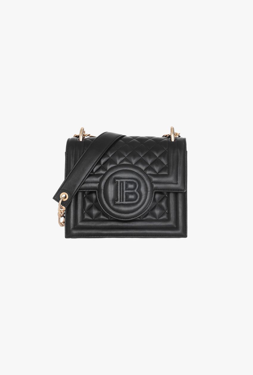 BALMAIN x CARA Quilted leather Bbag 21 bag