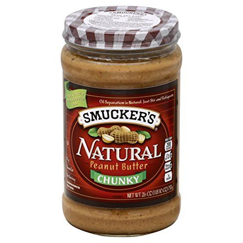 Smucker's Natural Chunky Peanut Butter, 26-Ounce Glass Jars (Pack of 3)