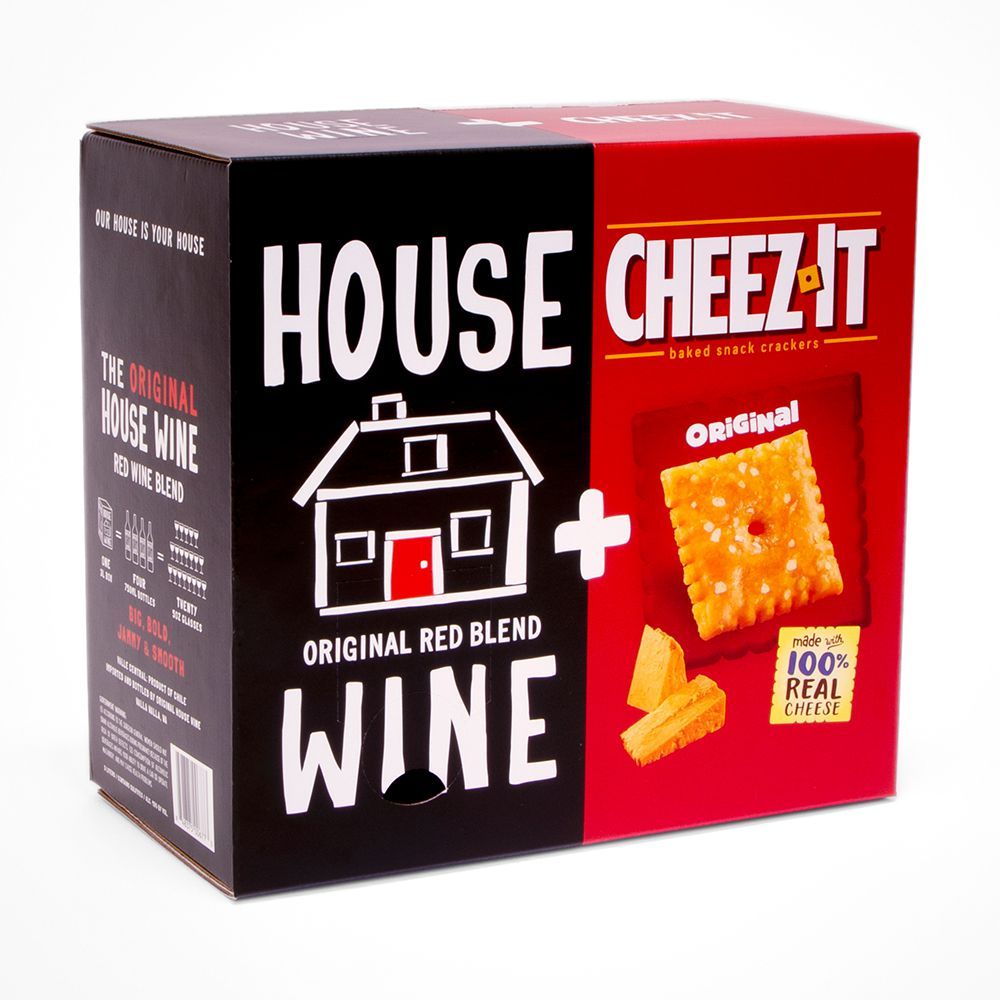 Cheez-It and House Wine Box